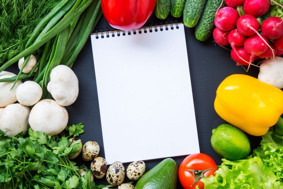 Dnevnik zelenjave in prehrane za hujšanje
